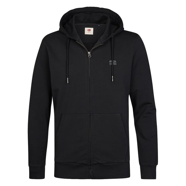 Felpa con cerniera e cappuccio grigio scuro PETROL INDUSTRIES