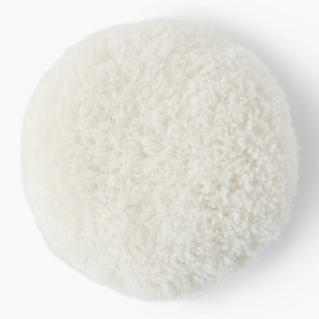 Coussin rond, 40cm de diamètre, 100% polyester recyclé seigle <span itemprop=