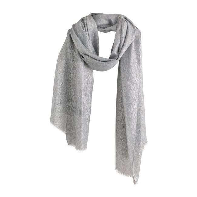 Foulard léger scintillant argent <span itemprop=