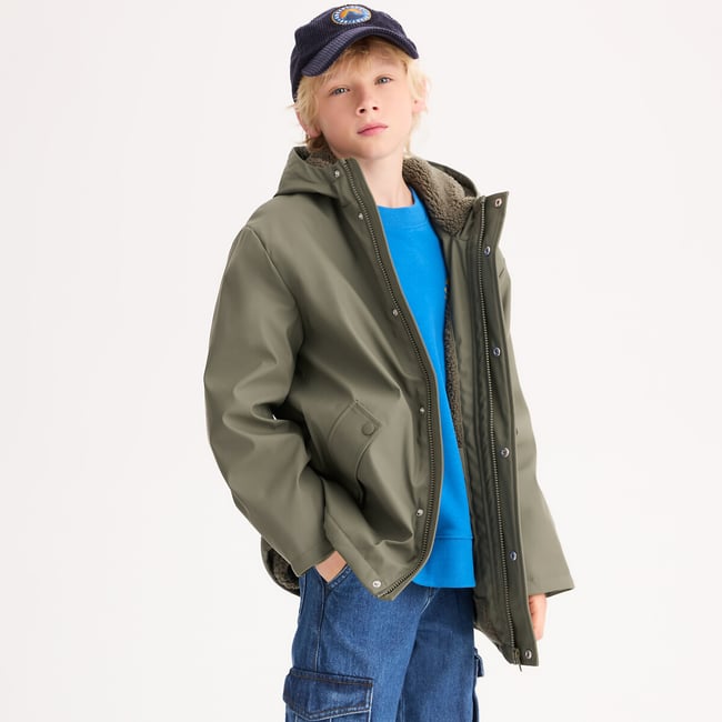 Coupe-vent doublé sherpa à capuche  - LA REDOUTE COLLECTIONS