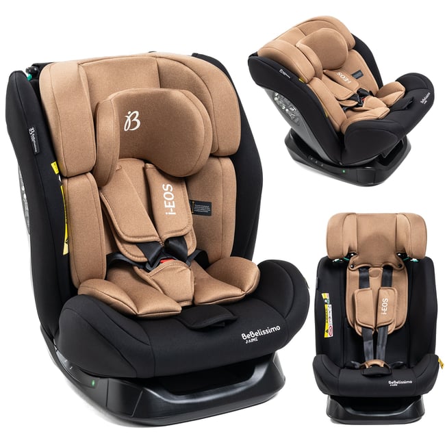 Siège auto I-size  - groupe 0+/1/2/3 - (0-36kg) -  Inclinable - 40 -150cm - i-EOS - beige beige <span itemprop=