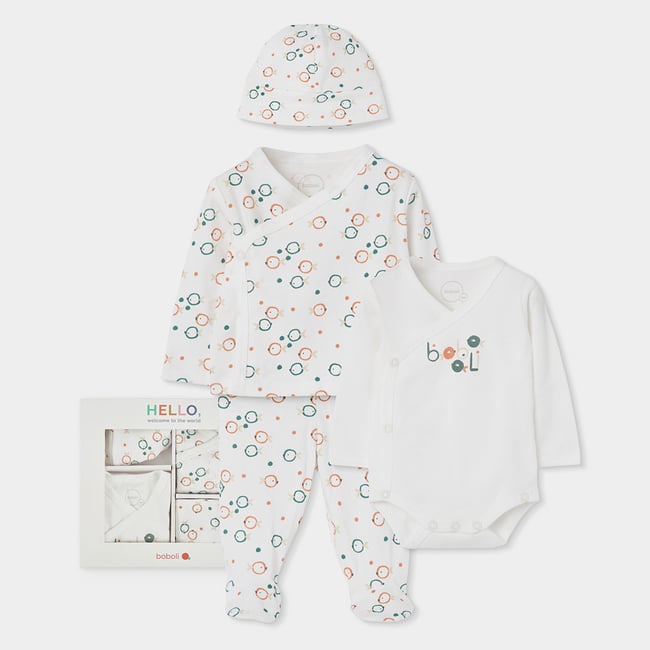 Ensemble bébé à imprimé poissons multicolore <span itemprop=