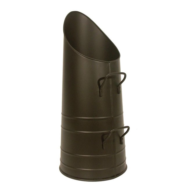 Seau à cendre en métal noir Couleur black <span itemprop=