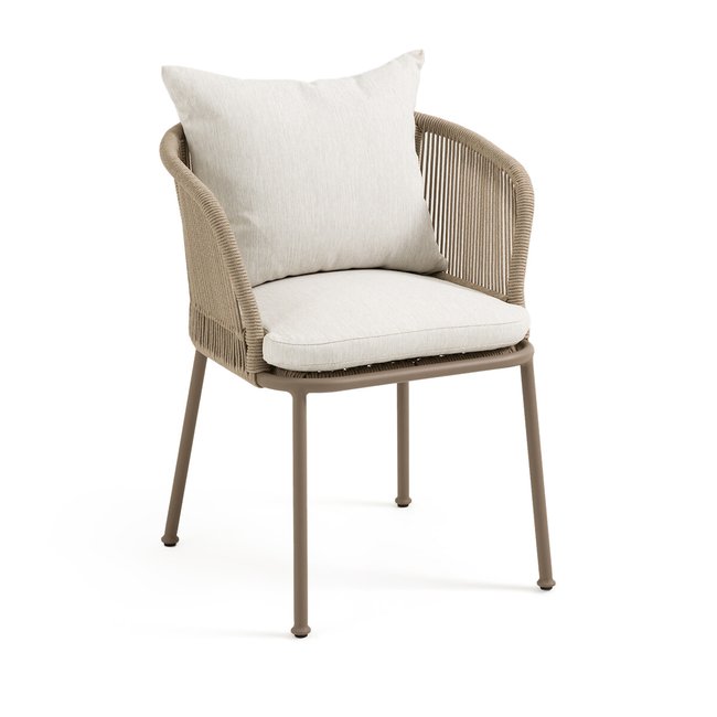 Fauteuil de table de jardin, Cabestan E.Gallina sépia ombré <span itemprop=