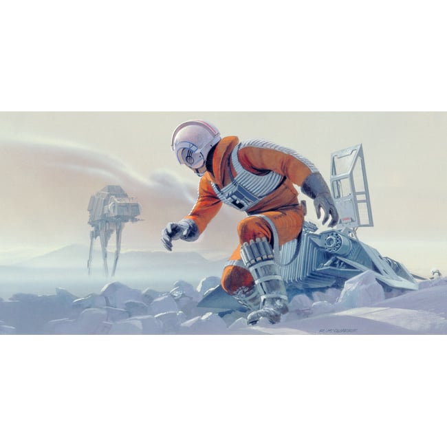 Papier peint Komar - Star Wars Classic RMQ Hoth Battle Pilot - 500 x 250 cm Couleur bleu <span itemprop=