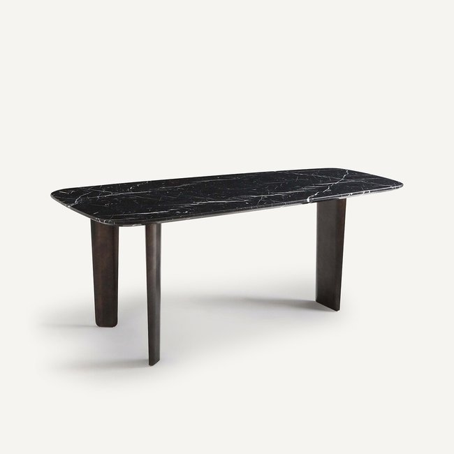 Esstisch Dolmena mit Marmorplatte marmor schwarz <span itemprop=