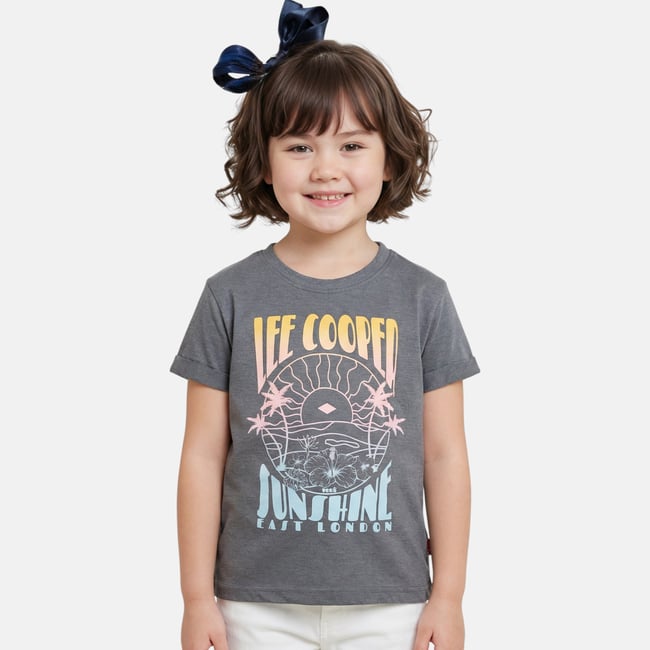 T-shirt manches courtes imprimé, col rond - LEE COOPER