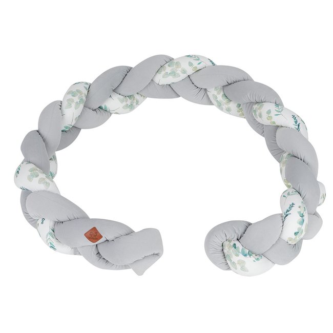Tresse de lit universelle, tour de lit EUCALYPTUS eucalyptus, vert, gris <span itemprop=