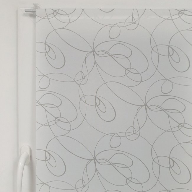 Vitrage tamisant motif zigzag blanc <span itemprop=