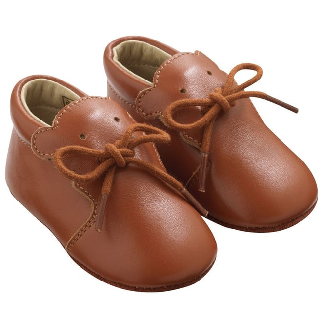 Chaussures bébé cuir souple Bobi camel <span itemprop=
