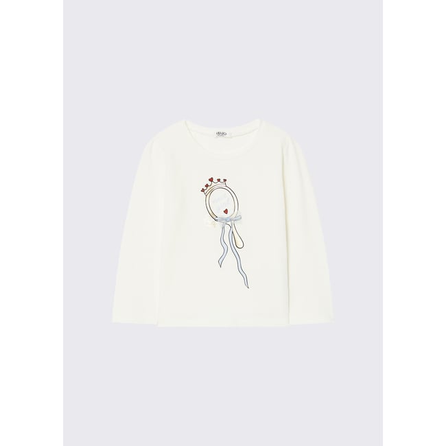 T-shirt a manches longues avec imprimé miroir <span itemprop=