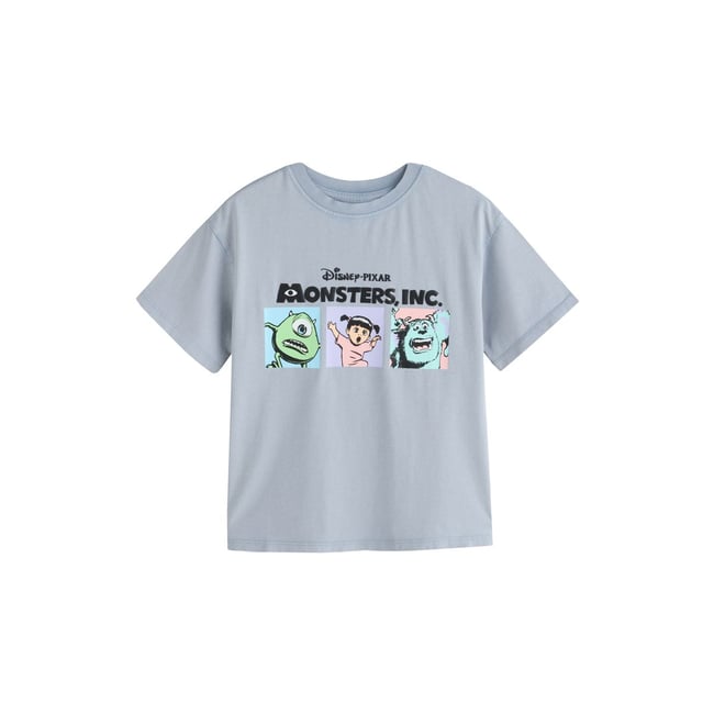 T-shirt oversize à motif charbon disney monstres et cie <span itemprop=