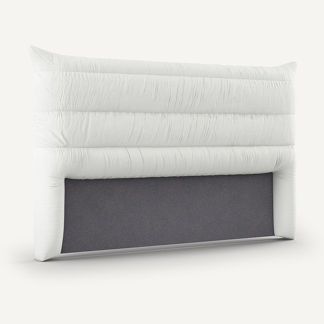 Tête de lit à housser H130 cm, Mereson Couleur blanc <span itemprop=