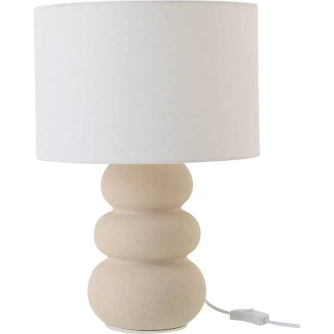 Lampe de table en céramique Couleur blanc cassé <span itemprop=