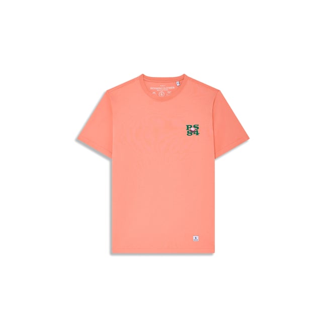 T-shirt  col rond EASY MAPS rose <span itemprop=