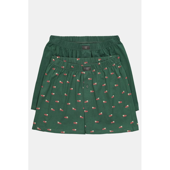 Boxers de Noël, homewear, OEKO-TEX, lot de 2 vert minuit <span itemprop=
