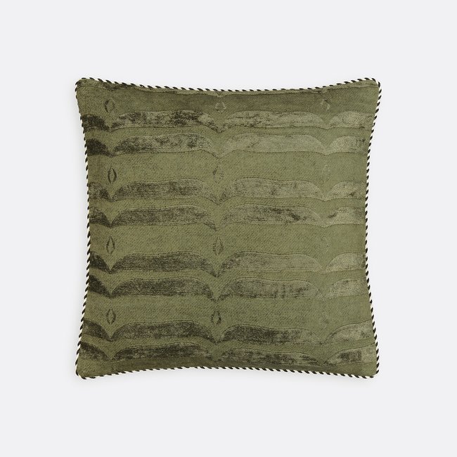 Kissenbezug Kira, Jacquard, 45 x 45 cm khaki <span itemprop=