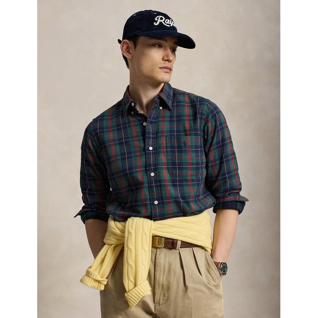 Oxford-hemd met ruitmotief, Custom Fit <span itemprop=