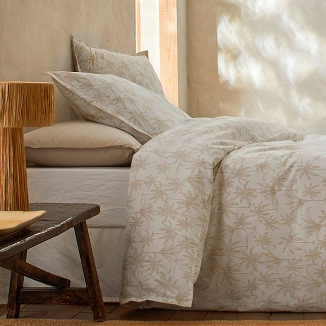 Housse de couette 100% percale de coton organic GOA ECUME - NAF NAF HOME