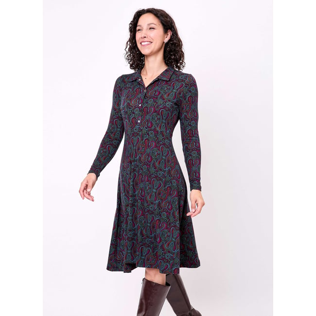 Robe chemise maille fluide imprimée SANDA - LA FIANCÉE