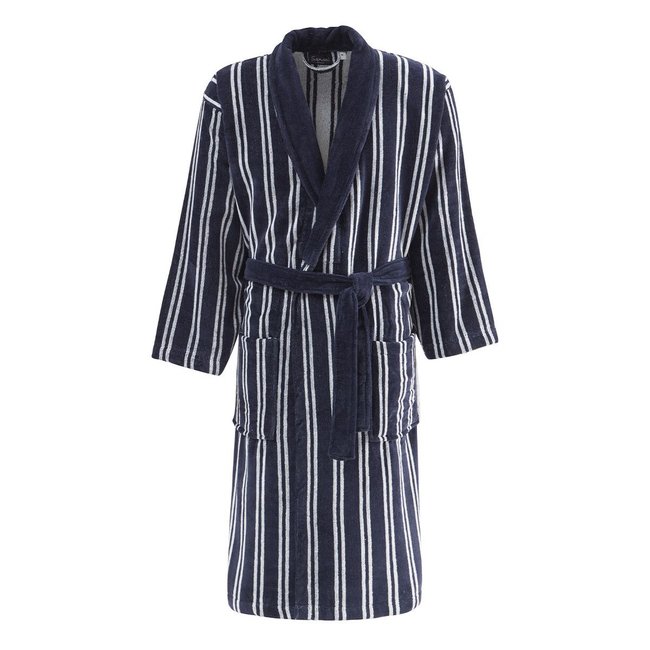 Peignoir col châle velours LINQUIST indigo <span itemprop=