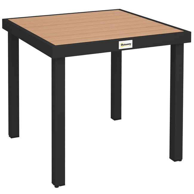 Table de jardin Aluminium Bois naturel beige <span itemprop=