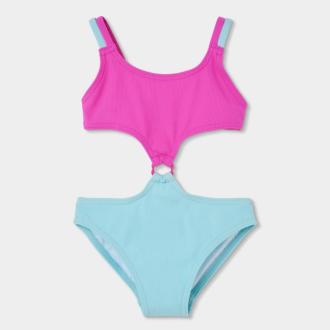 Trikini fille anti-UV UPF 50+ rose <span itemprop=