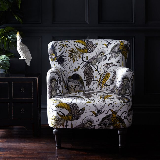 Dalston Audubon Birds Chair, gold-coloured, EMMA J SHIPLEY