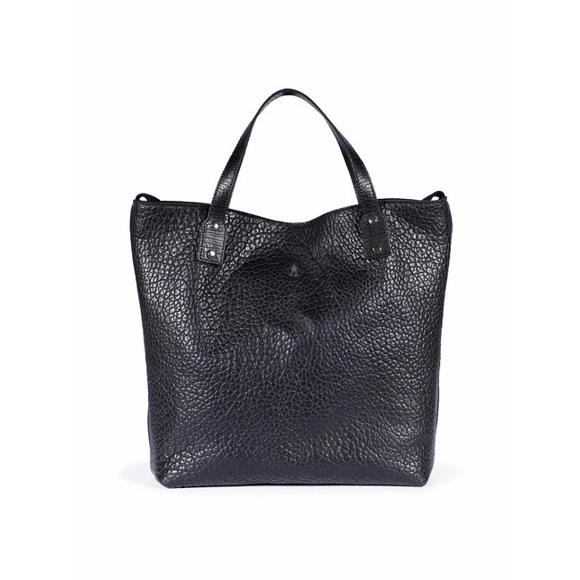 Bolso tote de piel bubble RUBAN negro <span itemprop=