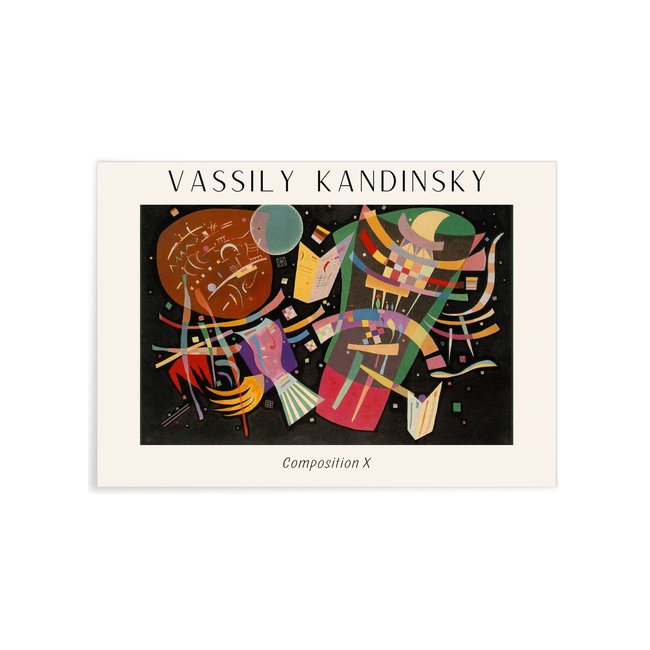 Affiche Vassily Kandinsky Composition X Couleur blanc <span itemprop=