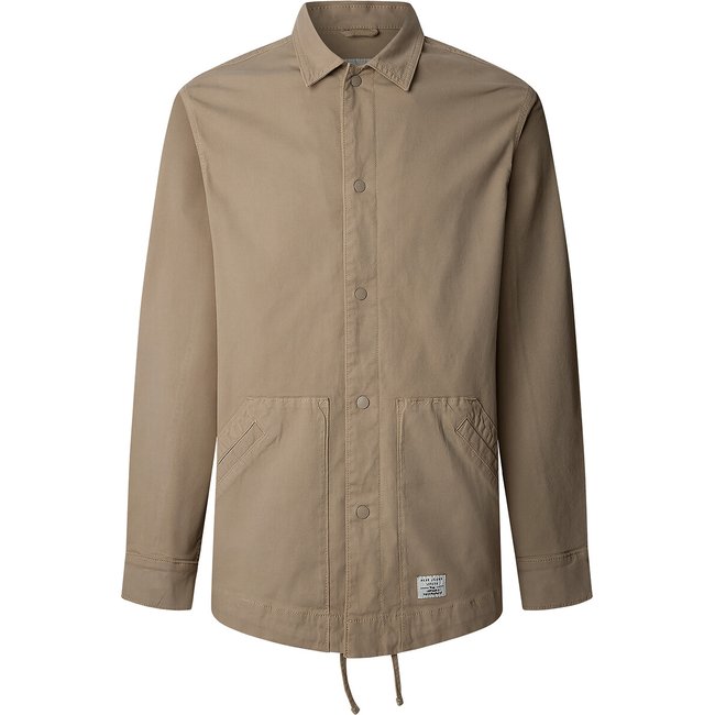 Casaco modelo camisa bege <span itemprop=