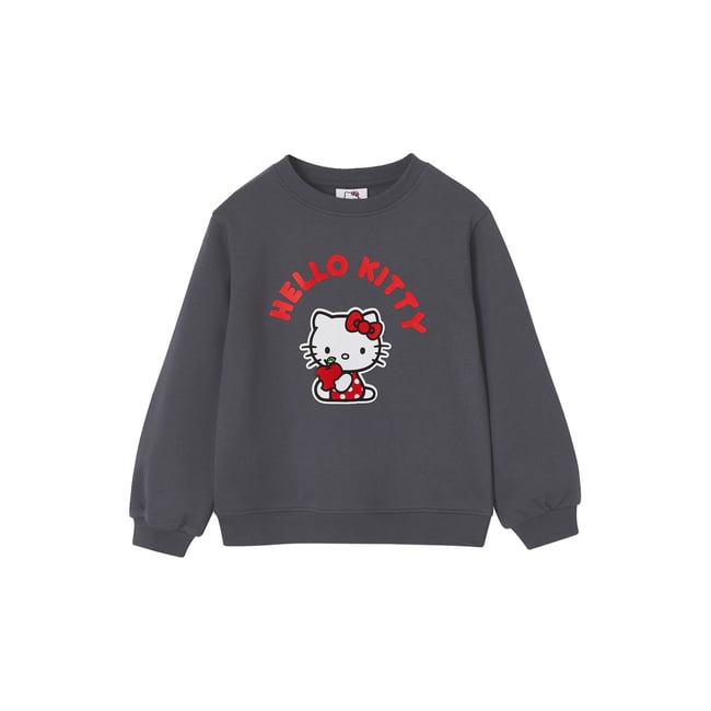 Sweat Hello Kitty bleu grisé <span itemprop=
