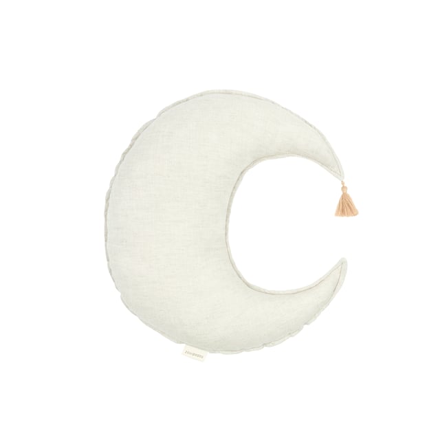 Coussin Lune en Lin Français lavé L1N0 - NOBODINOZ