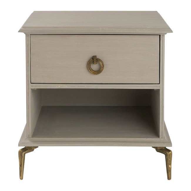 Chevet en manguier Couleur taupe <span itemprop=