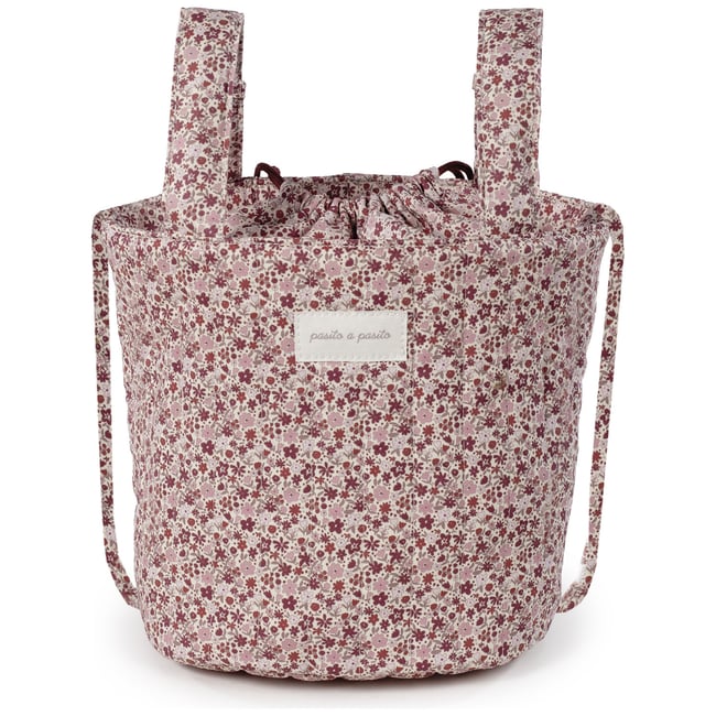 Sac Bucket Cherry Fleurs mauve <span itemprop=