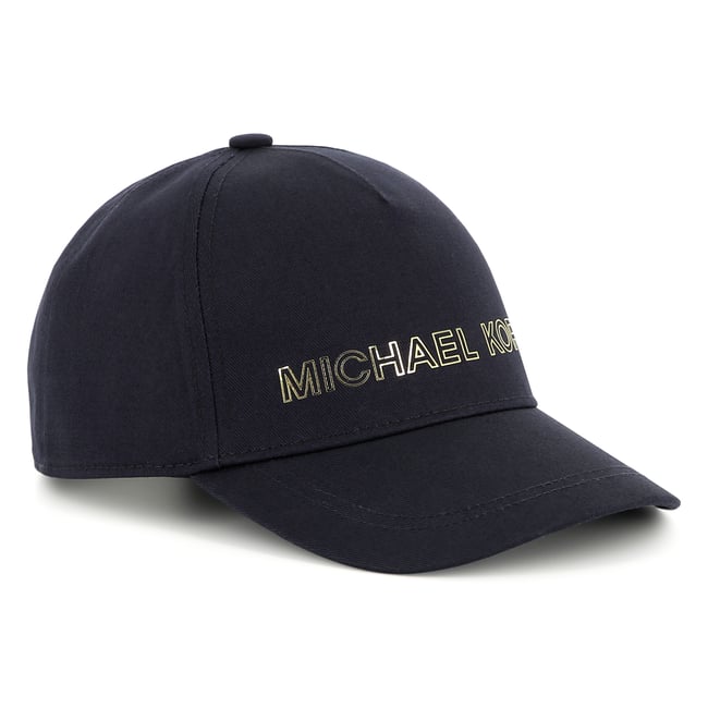 Casquette en sergé de coton bleu cargo <span itemprop=