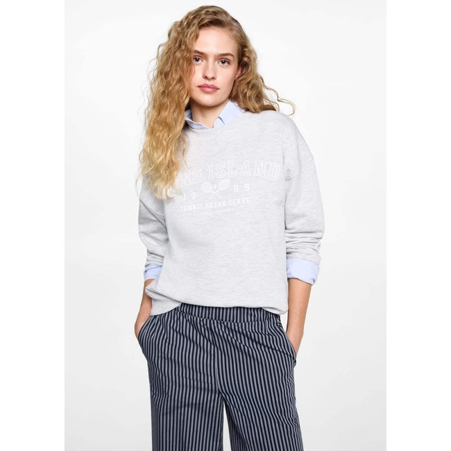 Pantalon fluide à rayures bleu marine foncé <span itemprop=