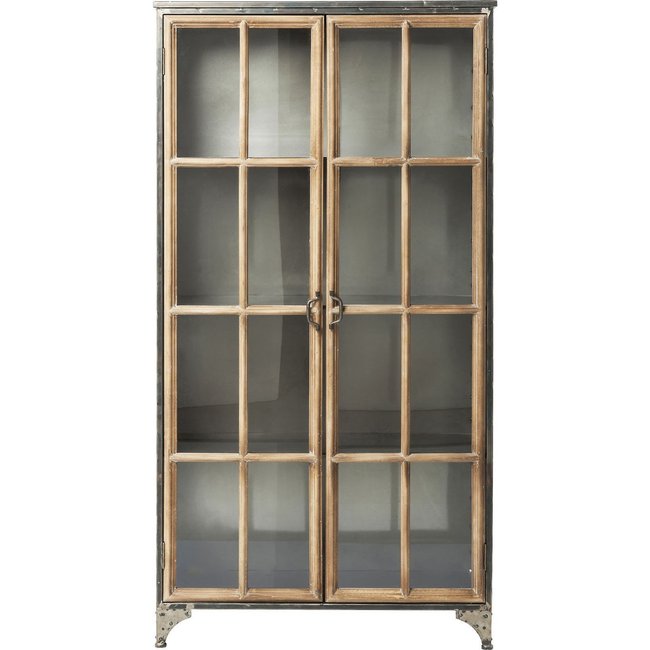 Vitrine industrielle, KONTOR Couleur bois clair <span itemprop=