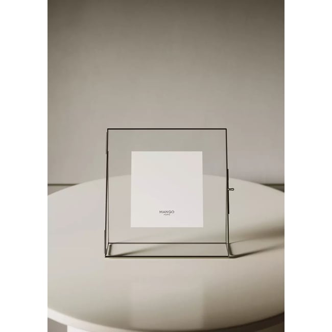 Cadre photo en verre de taille moyenne Couleur argent <span itemprop=