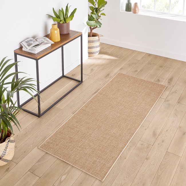 Alfombra de pasillo efecto yute, para interior y exterior Essen natural <span itemprop=
