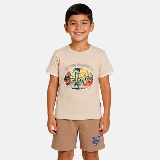 Ensemble t-shirt imprimé et short PLAYTIME - LEE COOPER