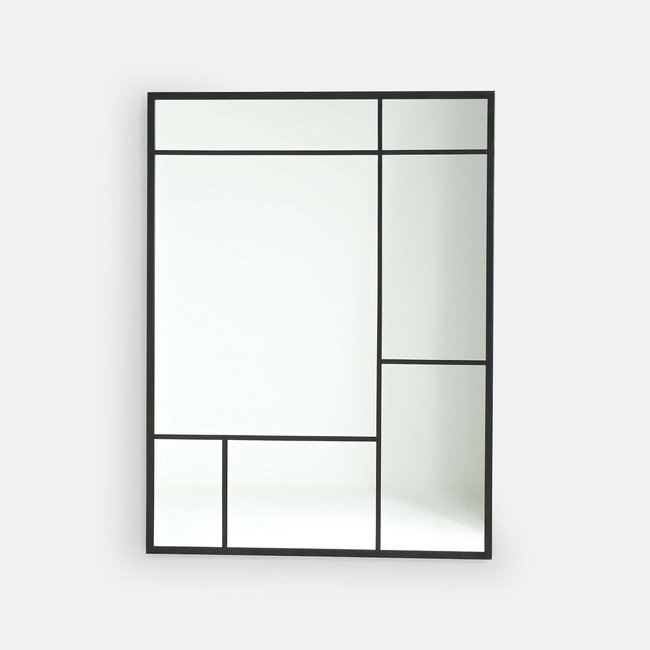 Specchio metallo stile industriale 120x90 cm, Lenaig nero LA REDOUTE INTERIEURS