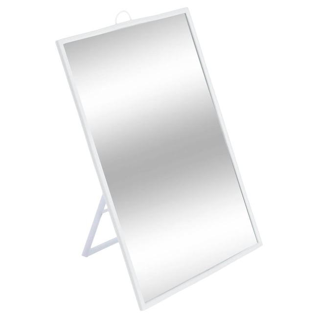 Miroir sur pied basique 20X30 Couleur blanc <span itemprop=