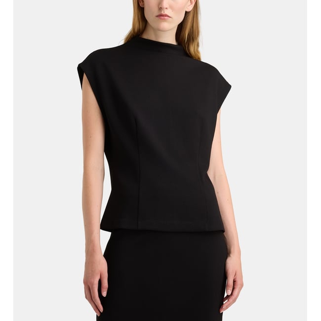 Top sans manches fuxia jer noir <span itemprop=