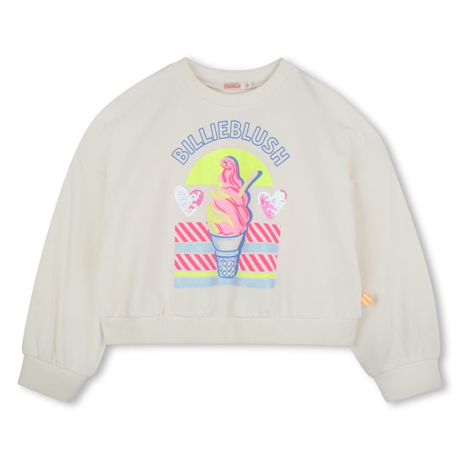 Sweat-shirt en coton rice <span itemprop=