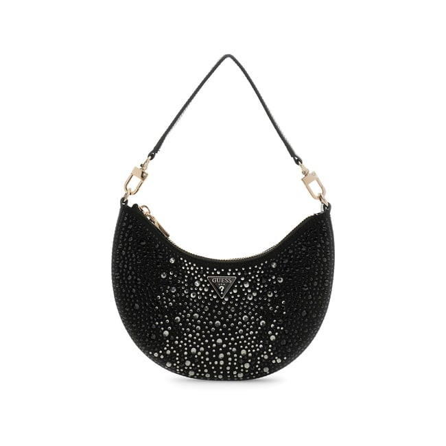 Sac Hobo Tasmin À Strass noir <span itemprop=