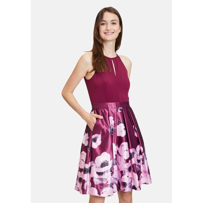 Robe de cocktail à imprimé à fleurs - VERA MONT