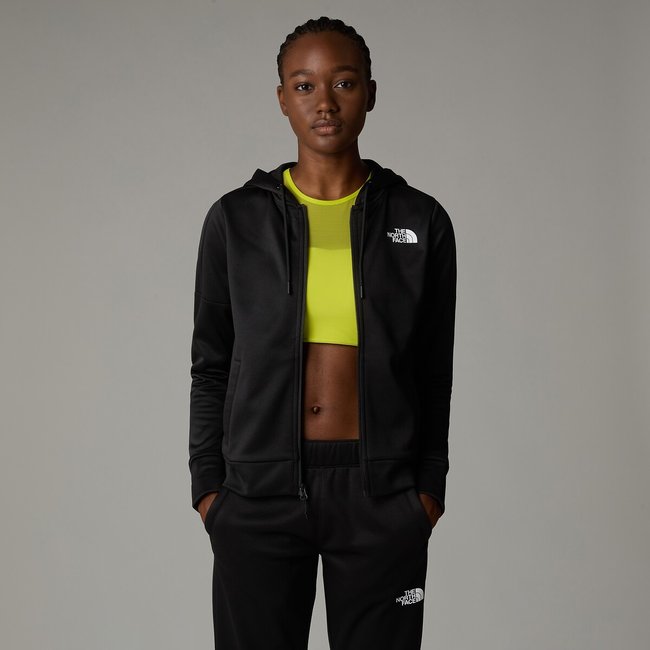 Sudadera con cremallera y capucha negro <span itemprop=