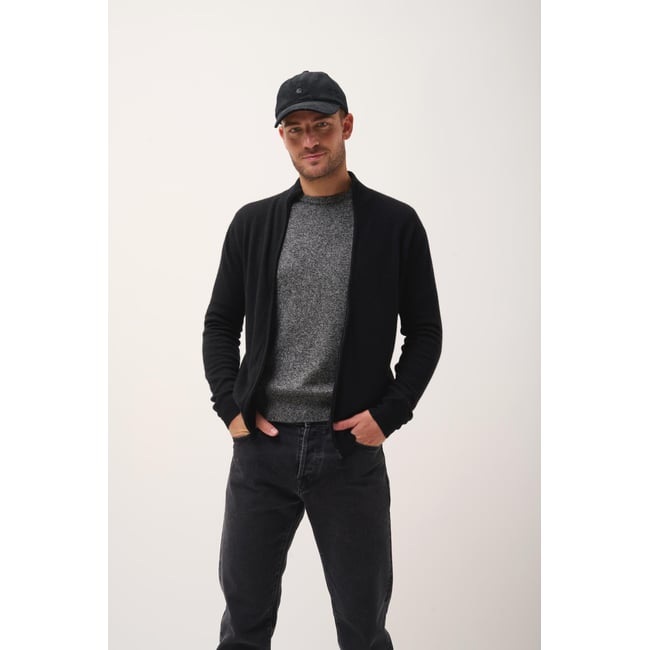Gilet Zippé Col Montant Noir Alan noir <span itemprop=