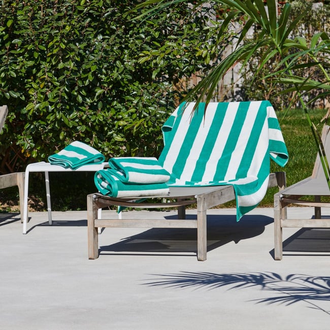 Drap de bain  Coton 550g/m² - LES PLANCHES emeraude <span itemprop=